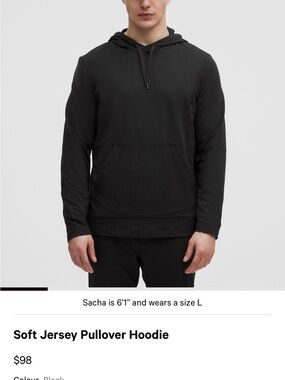 lululemon athletica Men's Soft Jersey Pullover Hoodie - Black